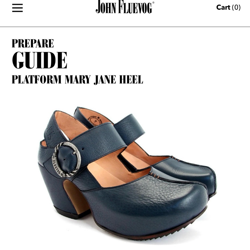 John Fluevog Prepare Guide Platform Mary Jane Heel